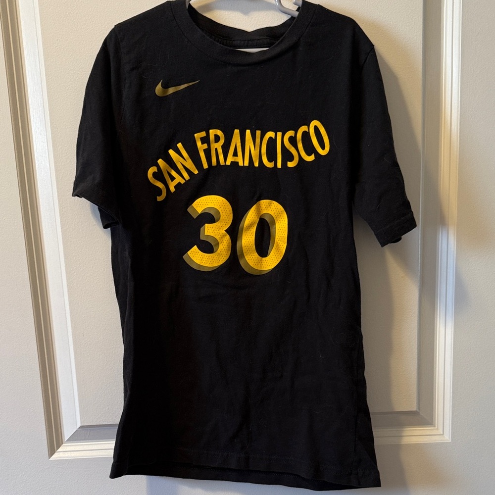 Nike Kids Black Tee with Gold San Francisco Design